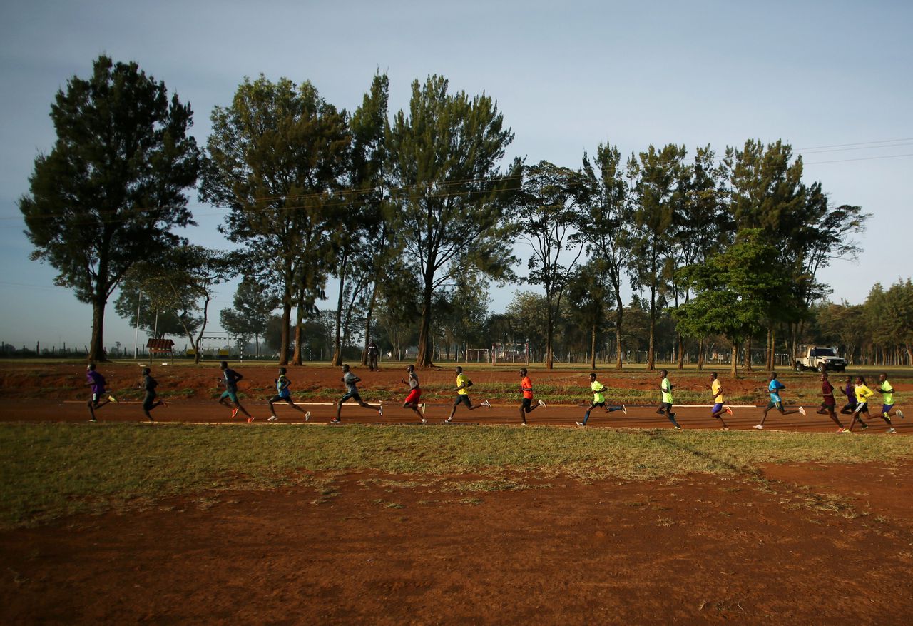 Atleten trainen in Kenia.