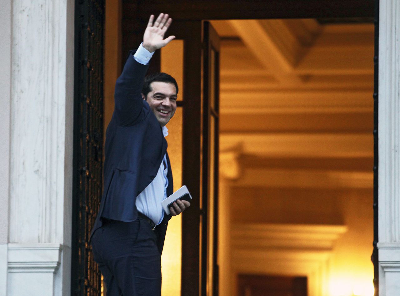 Tsipras in Brussel gisteren