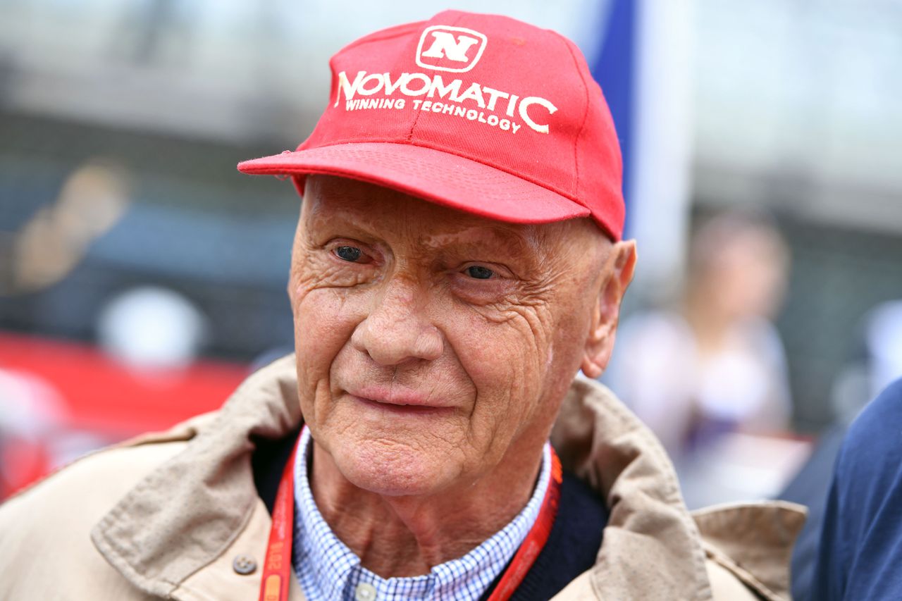 Drievoudig wereldkampioen Niki Lauda bij de Grote Prijs van Oostenrijk in 2016.