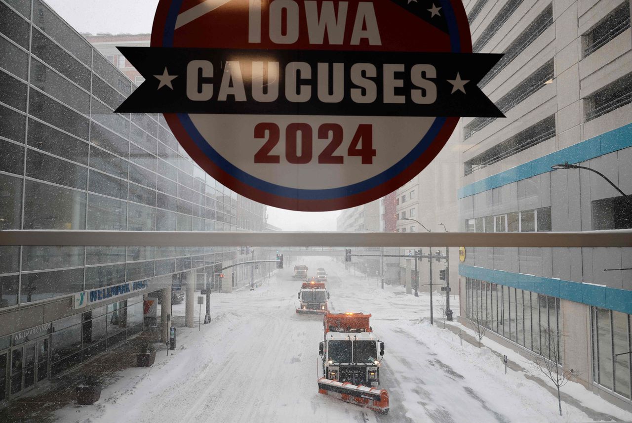 Winterstorm in Iowa verstoort aanloop naar Republikeinse voorverkiezingen 