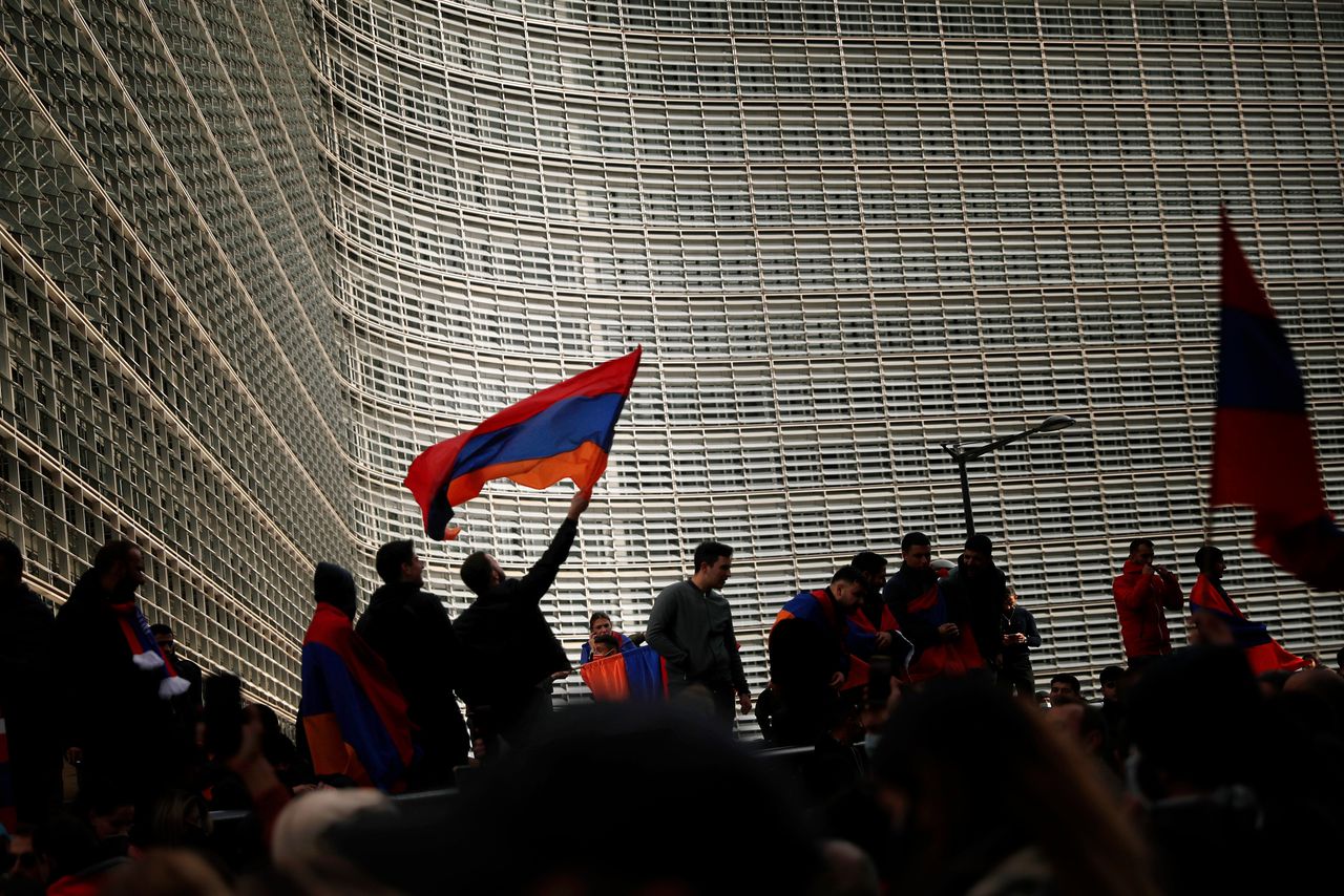 Eerder deze maand demonstreerden pro-Armeense betogers ook in Brussel.
