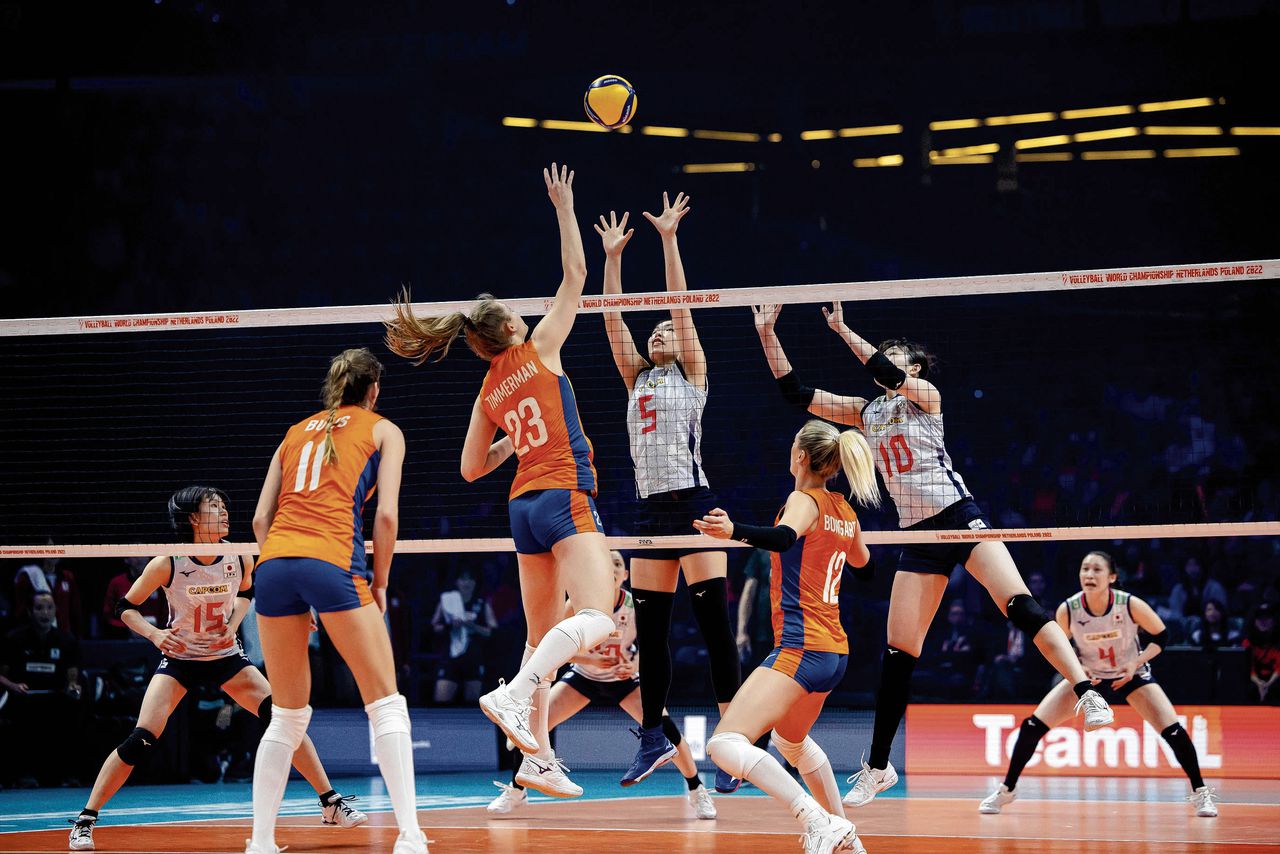 ergens bij betrokken zijn Vermenigvuldiging iets Einde 'volleybalfeestje' voor Nederlands team in eigen land - NRC