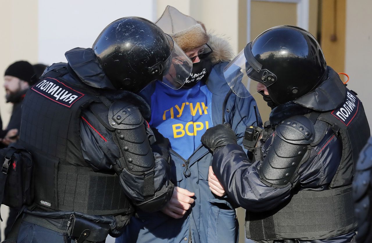 Arrestaties tijdens protesten in Rusland 