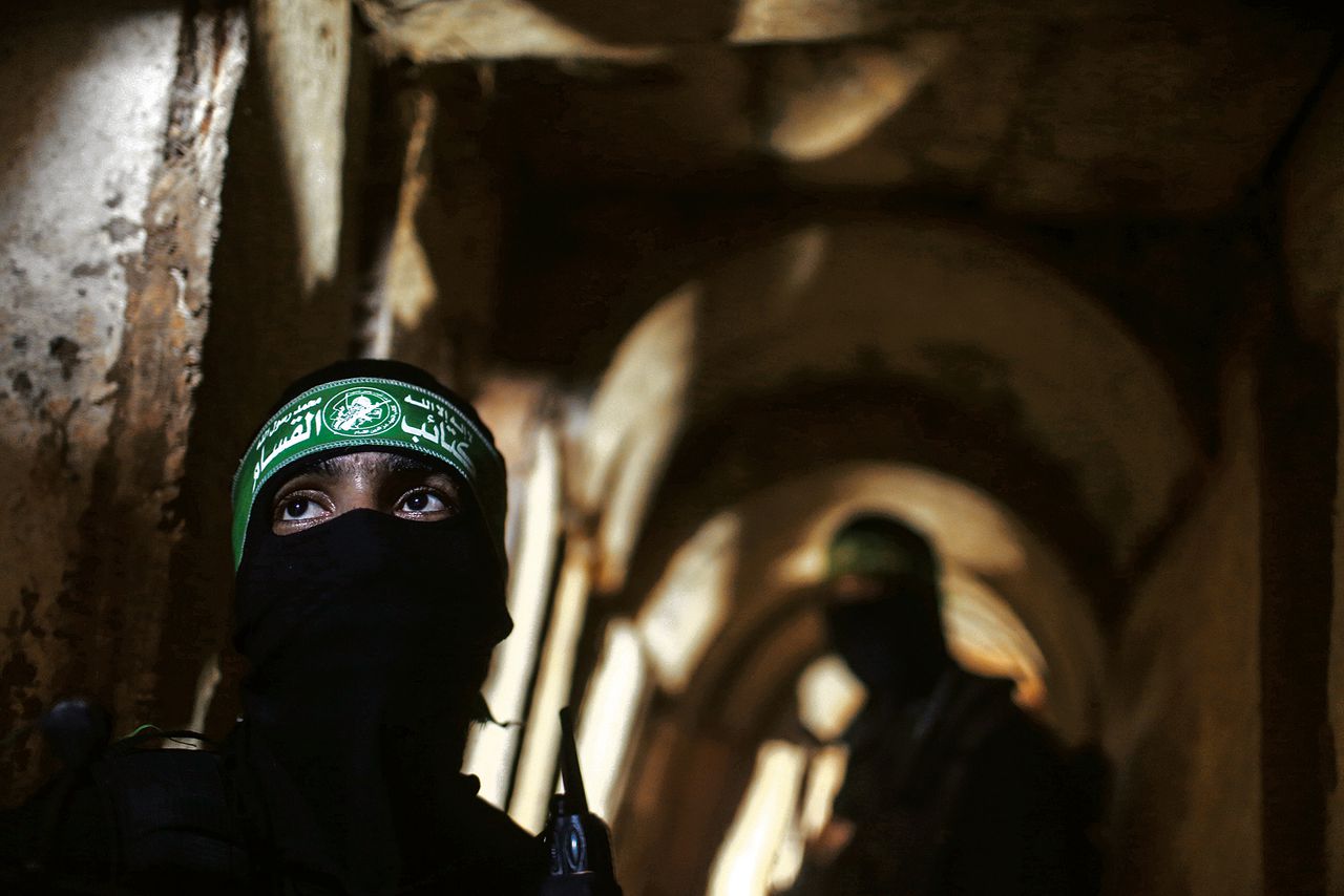 Hamas herdenkt begin dit jaar zeven leden die omkwamen bij het aanleggen van een tunnel onder Gaza.