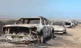 A screengrab from video shows remains of burned-out cars destroyed in deadly wildfires affecting Almeria province, in Bedar, Almeria, Spain, July 10, 2026. Atlas via REUTERS.     ATTENTION EDITORS – THIS IMAGE HAS BEEN SUPPLIED BY A THIRD PARTY. SPAIN OUT. NO COMMERCIAL OR EDITORIAL SALES IN SPAIN. NO RESALES. NO ARCHIVES. NO USE AFTER OCTOBER 10, 2026.