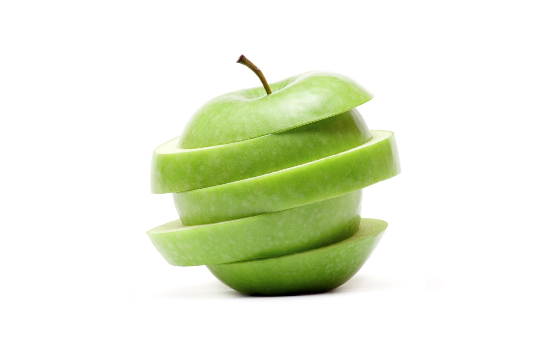 Долька зеленого яблока