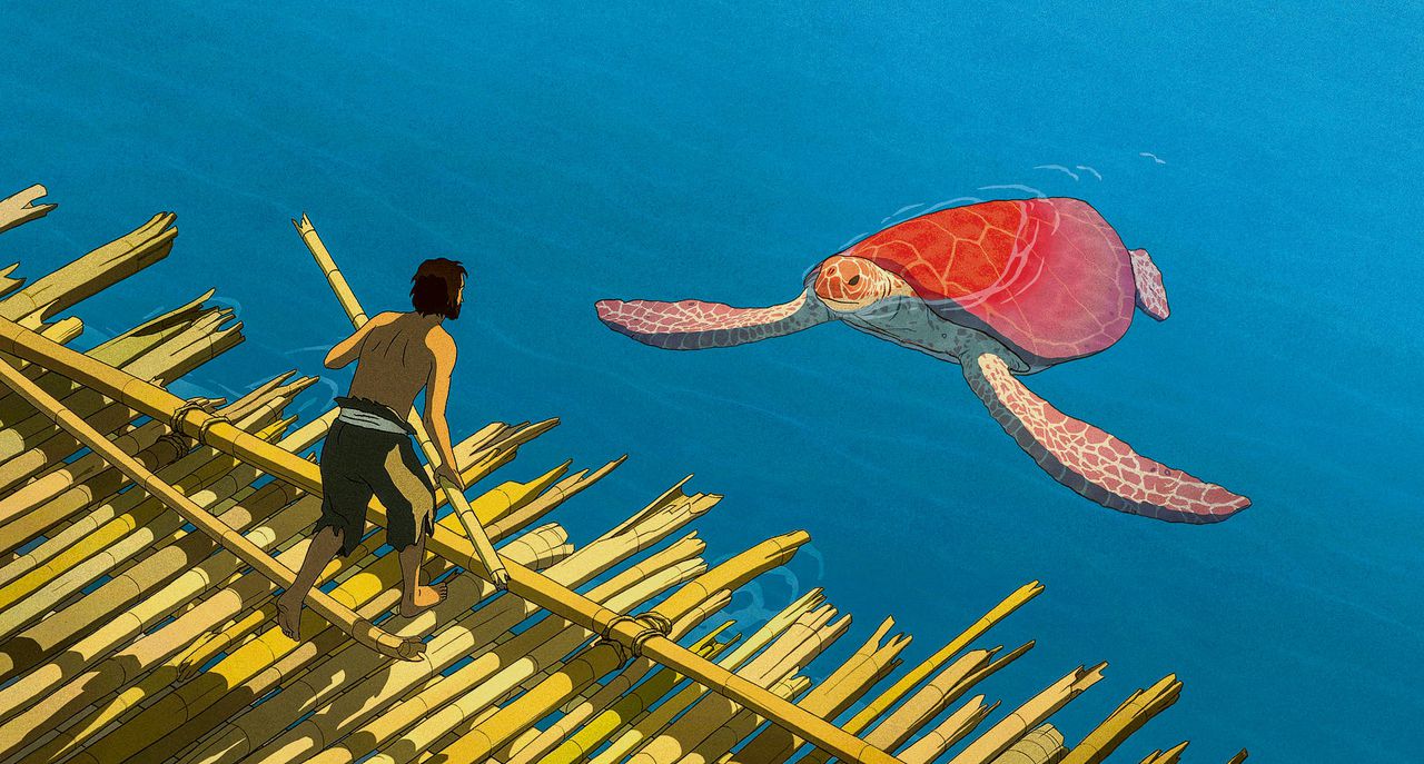 In Michael Dudok de Wits Japans-Franse animatiefilm ‘The Red Turtle’ probeert een drenkeling naar de bewoonde wereld terug te keren