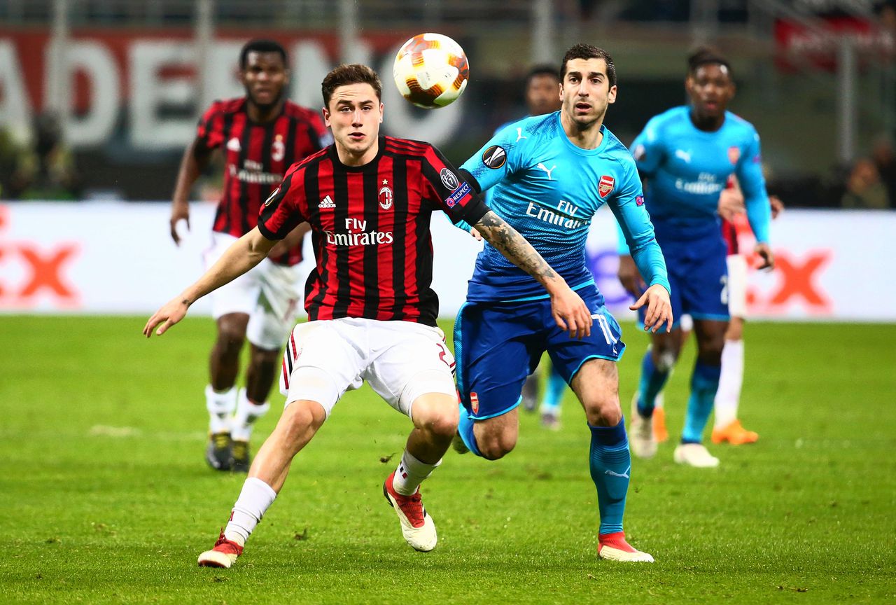De Europa League-wedstrijd AC Milan-Arsenal eindigde donderdagavond in 0-2.