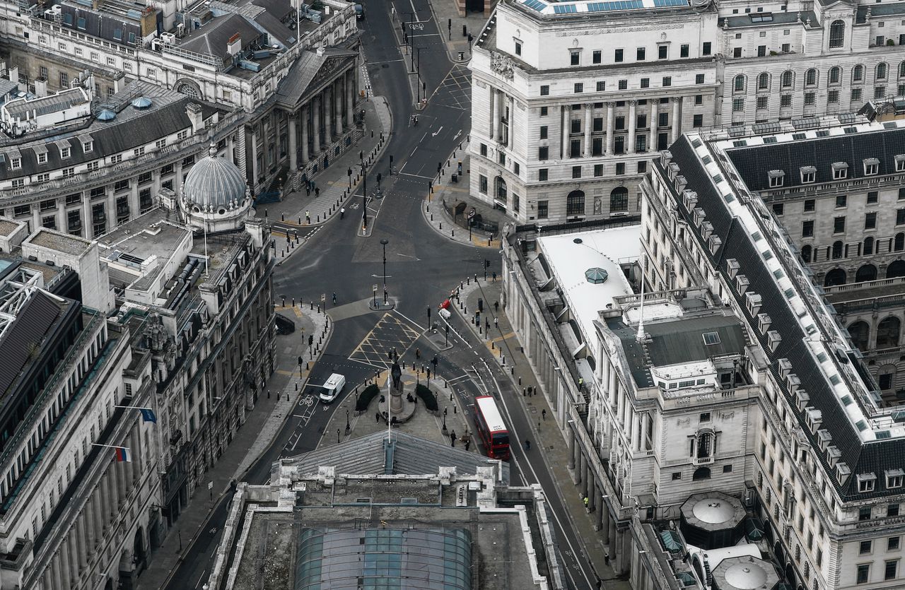 Tijdens lockdowns veranderde de City of Londen in een spookstad; in het financiële district blijven dan de kantoortorens leeg en er wonen nauwelijks mensen. Maandag gaat Londen weer verder open.