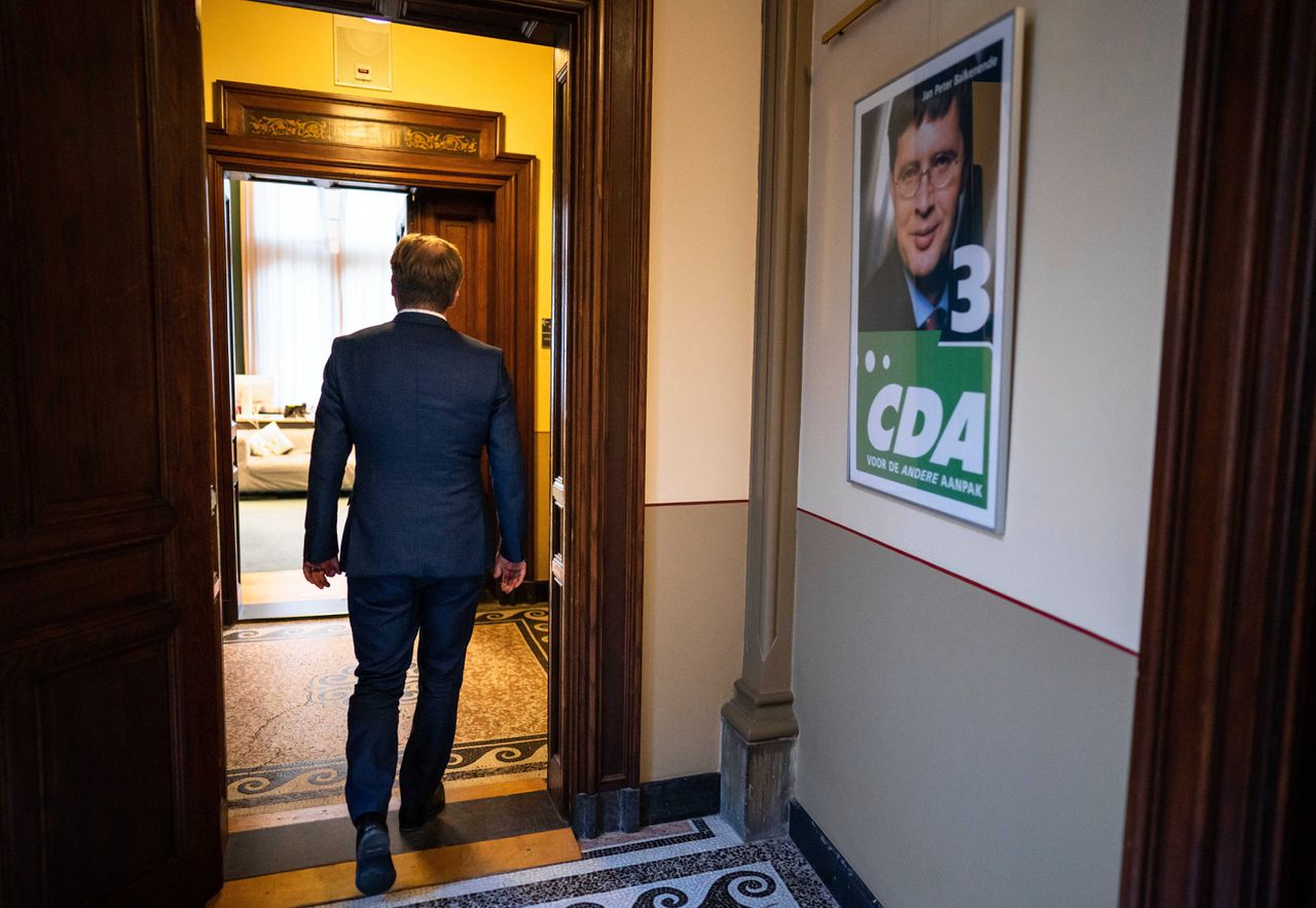 Pieter Omtzigt in het gebouw van de Tweede Kamer. Omtzigt is kandidaat lijsttrekker voor de Tweede Kamerverkiezingen voor het CDA.