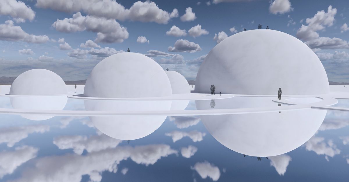 Waar door het winnen van zeldzame aardmetalen het land uitdroogt, bouwt kunstenaar Tomás Saraceno aan een hemels droomlandschap