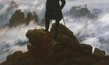 Caspar David Friedrich, Der Wanderer über dem Nebelmeer, 1818 – de romanticus houdt ons voor dat je als mens wordt beloond als je een individu durft te zijn.
