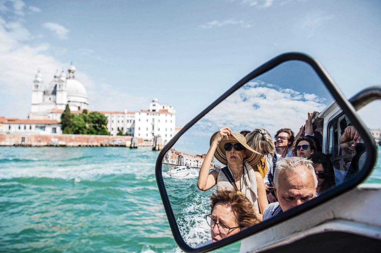 Toeristen in Venetië in 2018.
