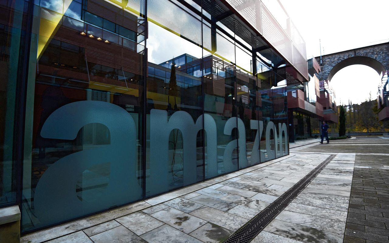 Het kantoorpand van Amazon in Luxemburg.