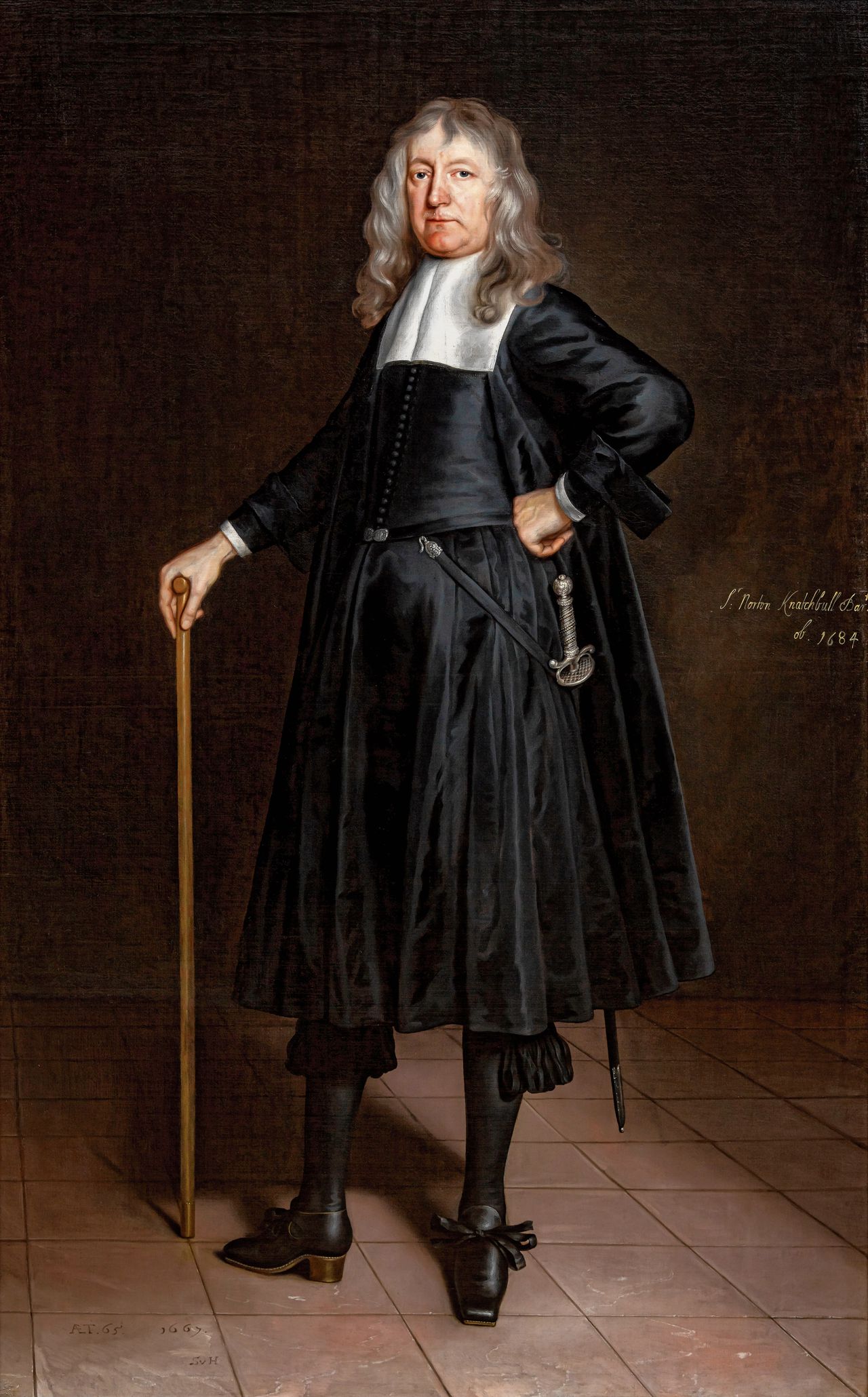 Samuel van Hoogstraten, Portret van Sir Norton Knatchbull (1667, olieverf op doek, 208,5×131,5 cm).