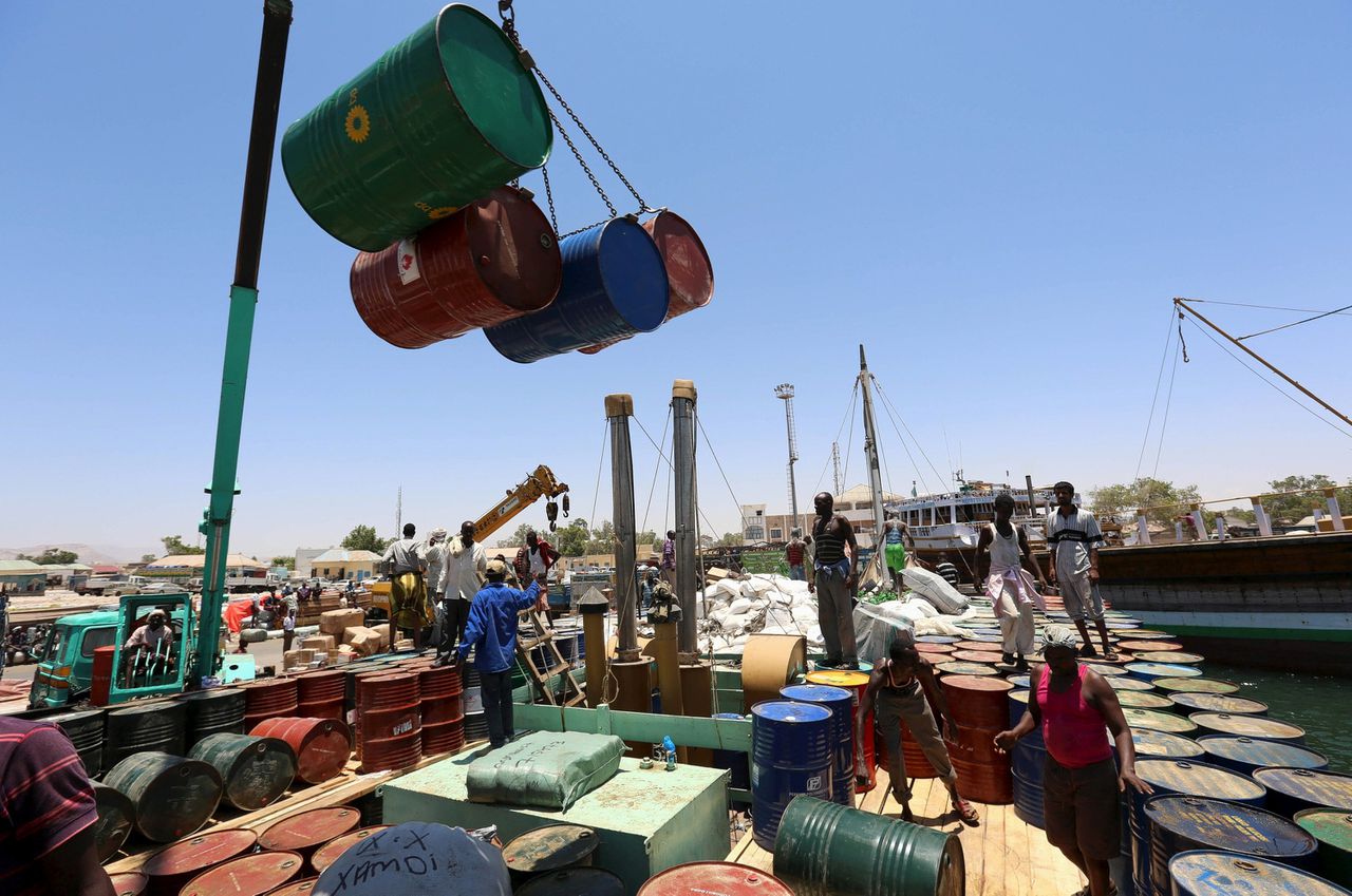 De havenstad Bosaso in Somalië. Vanuit deze stad maken veel migranten de oversteek naar Jemen.