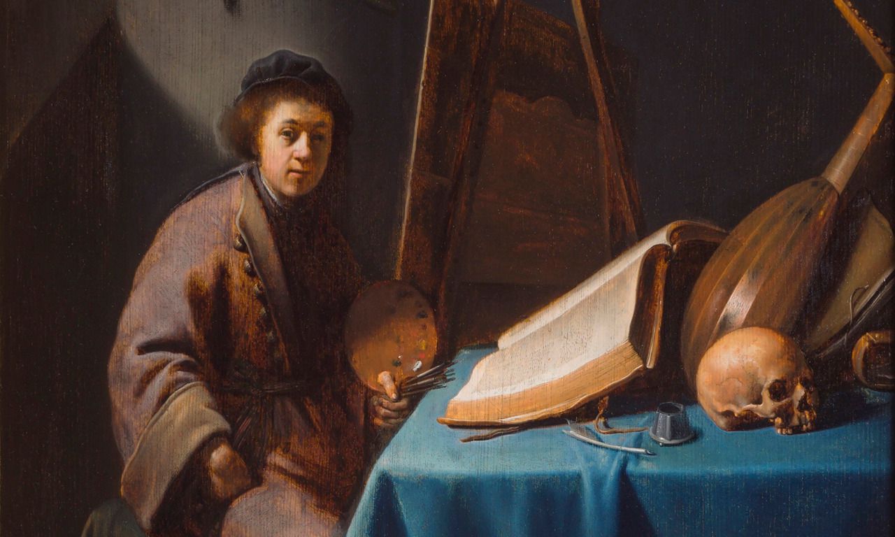 Uitsnede van ‘De schilder in zijn werkplaats’ (ca. 1632) van Gerrit Dou Foto Alexey Moskvin