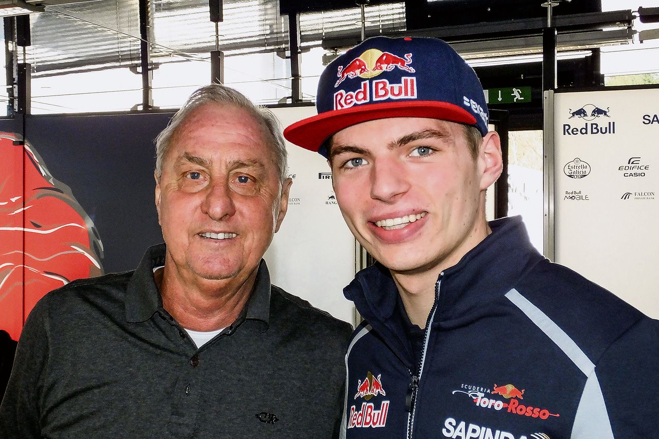 Drie weken geleden met autocoureur Max Verstappen in Barcelona.
