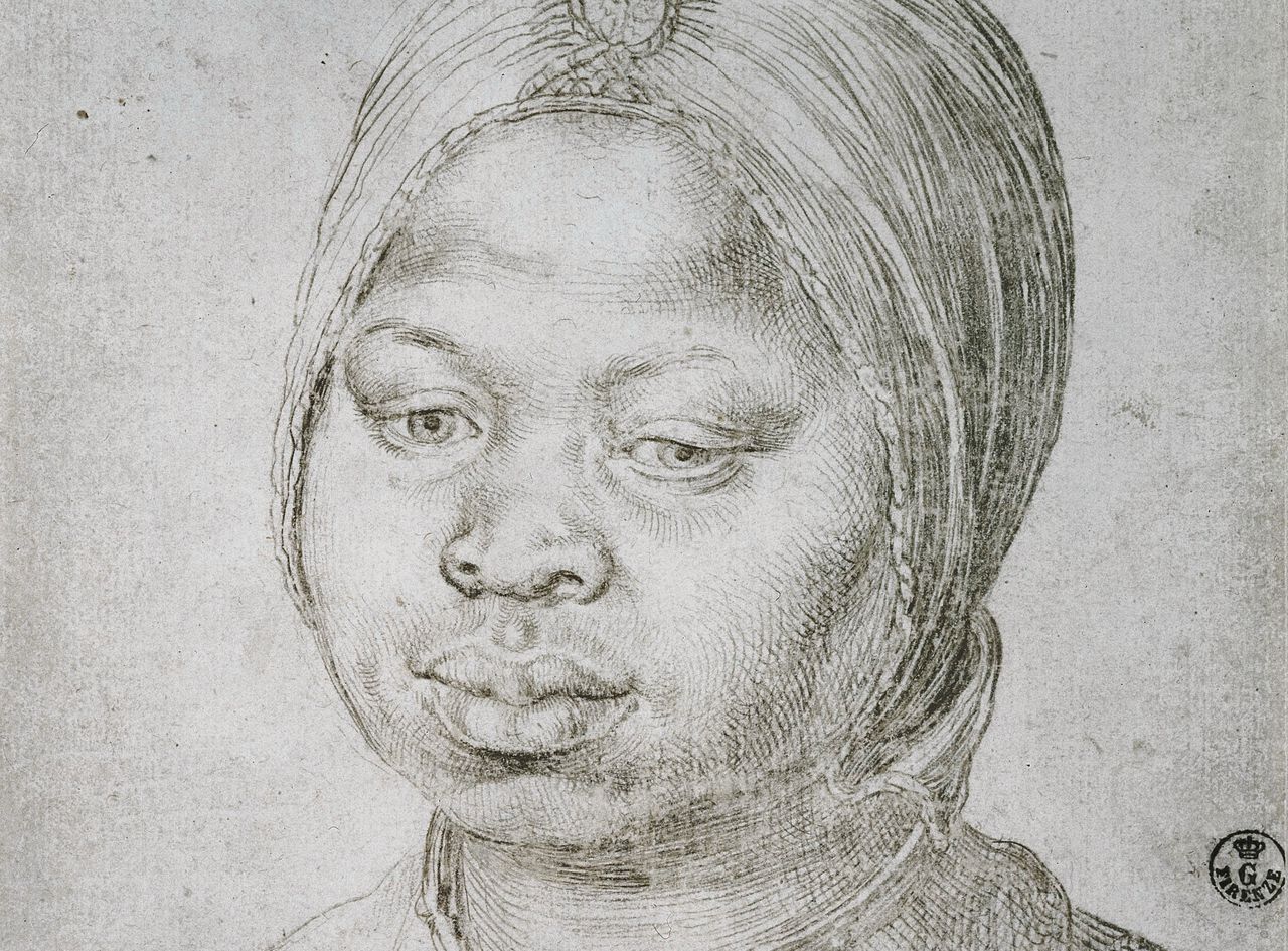 Detail van het portret van de twintigjarige Katharina dat Dürer in 1521 in Antwerpen van haar maakte.