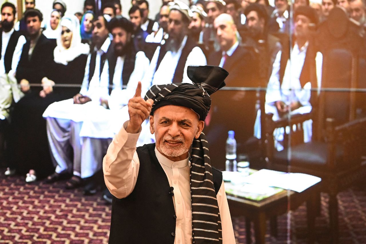 De Afghaanse president Ashraf Ghani eerder deze maand.