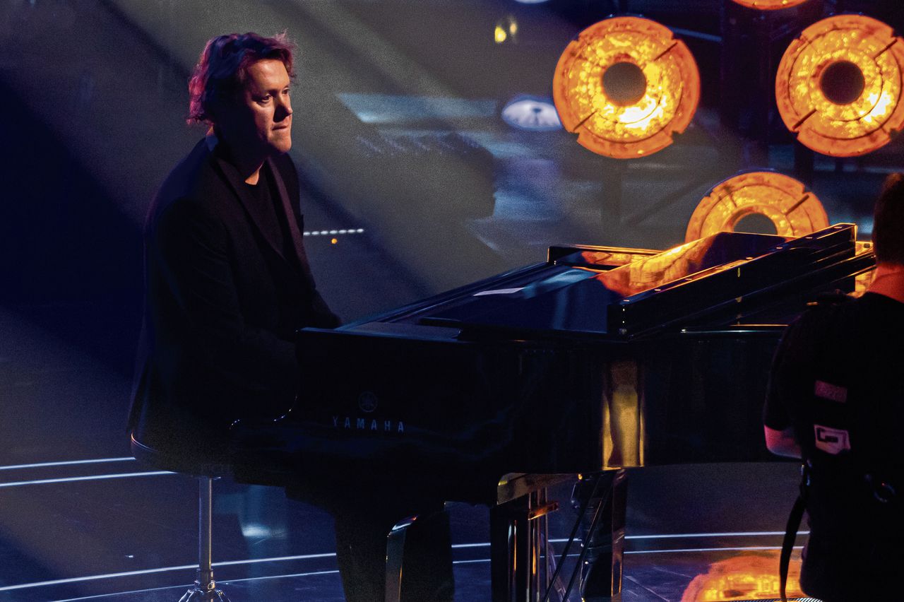 Jeroen Rietbergen tijdens de finale van The Voice of Holland in februari 2020.