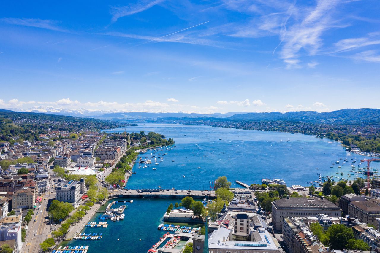 Het Meer van Zürich in Zwitserland.