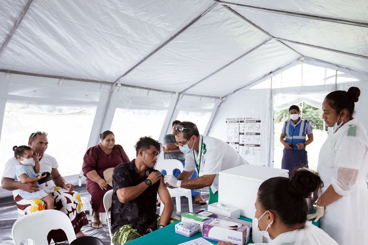 De afgelopen twee dagen was er op Samoa een grootschalige vaccinatiecampagne tegen mazelen.