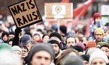 Demonstration against the Alternative for Germany party at the Brandenburg Gate in Berlin, under the slogan 