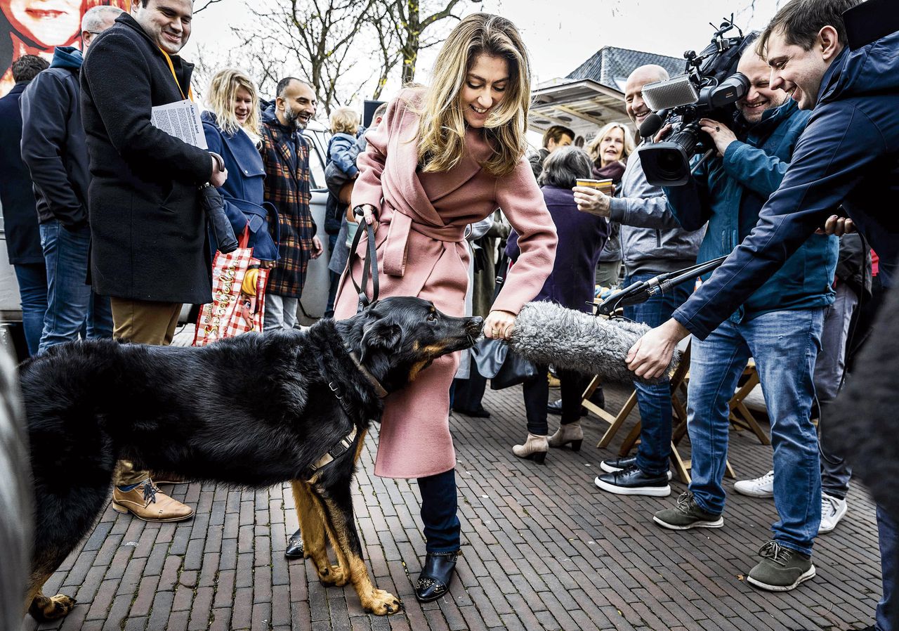 VVDlijsttrekker Dilan Yesilgöz op campagne in Amersfoort ‘Agenda zit bommetjevol’ NRC