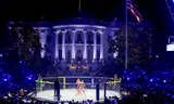 President Trump en Paramount-topman David Ellison organiseerden in juni een kooigevecht in de tuin van het Witte Huis in Washington DC. 