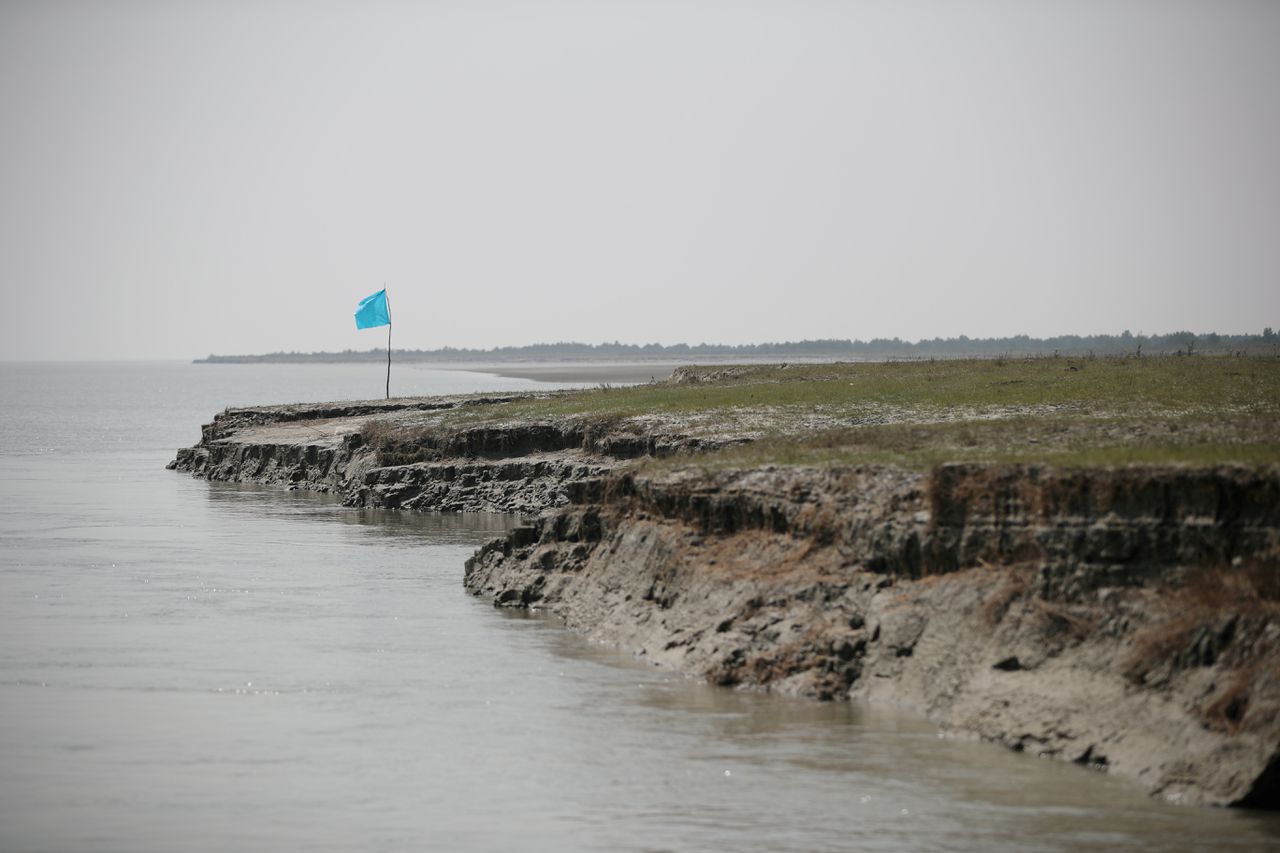 De Rohingya probeerden het eiland Bhasan Char te ontvluchten.