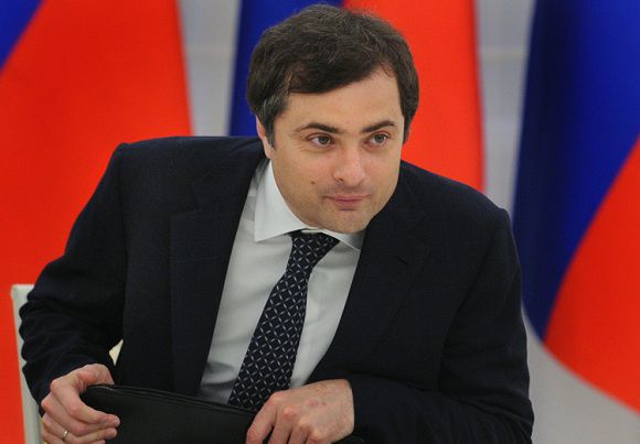 A picture taken in Moscow Kremlin on May 26, 2010, shows the first deputy head of the Kremlin administration Vladislav Surkov attending a meeting. Often described as the country's most powerful man after Putin and outgoing President Dmitry Medvedev, Surkov is the architect of Russia's political system where docile parliament rubber-stamps Kremlin-sponsored bills, protests are broken up by force and the opposition is kept off the air. AFP PHOTO / ALEXANDER NEMENOV