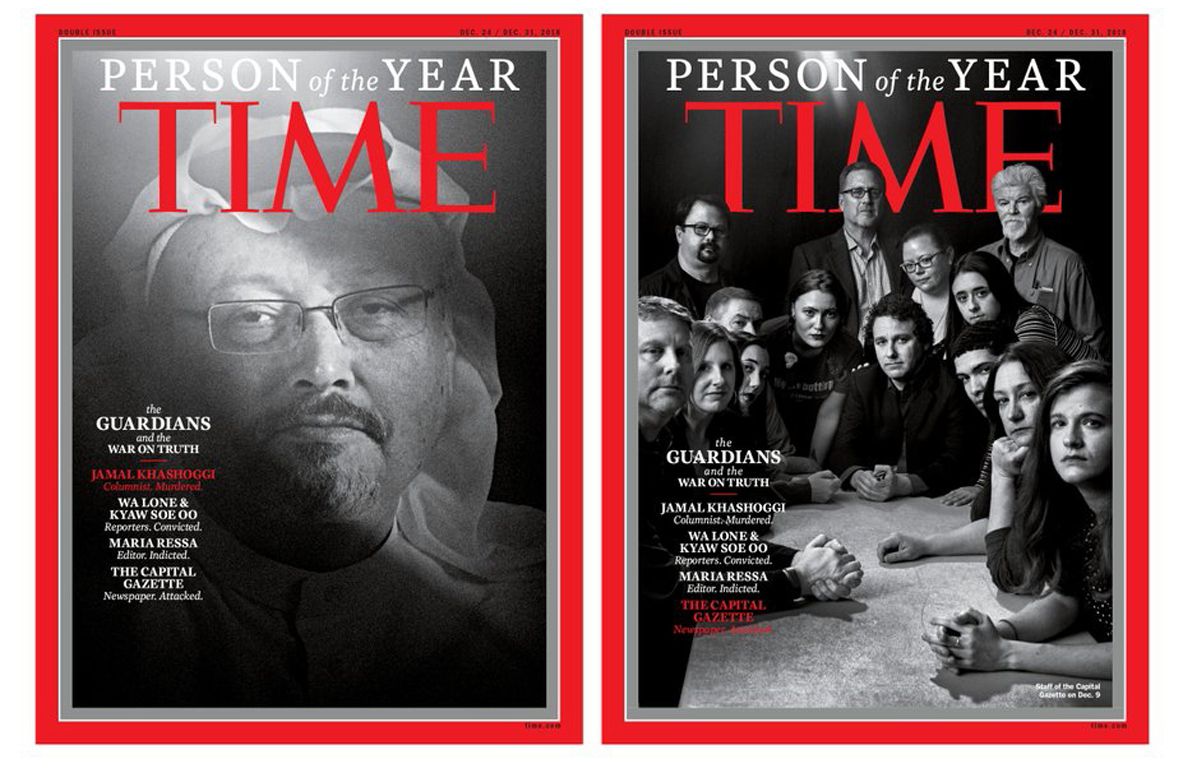 Time roept Khashoggi en andere journalisten uit tot Person of the Year 