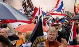 Demonstratie tegen immigratie op het Malieveld in Den Haag.