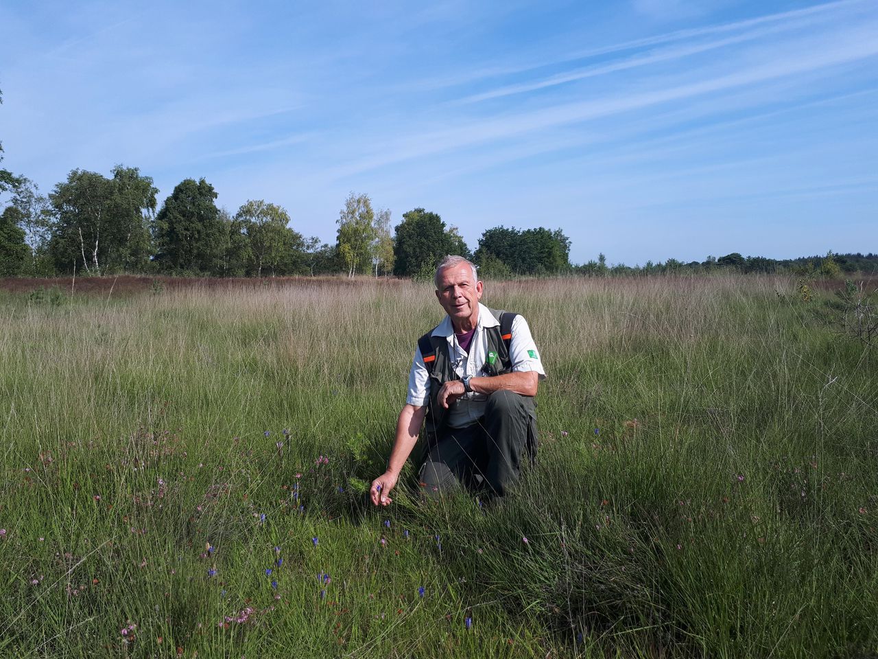 Jap Smits, boswachter en entomoloog op de Strabrechtse Heide.