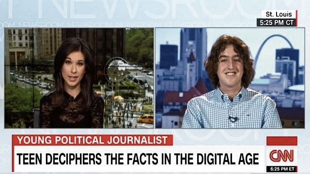 Gabe Fleisher (rechts, ‘Wake Up To Politics’-nieuwsbrief) op CNN.