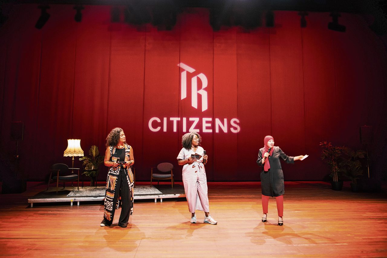 Programmamakers van TR Citizens Sheree Lenting, Chelsea Pachito en Hanina Ajarai.
