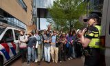 Amsterdam: het begin van de demonstratie van studenten en docenten van de UvA, op dinsdag 7 mei