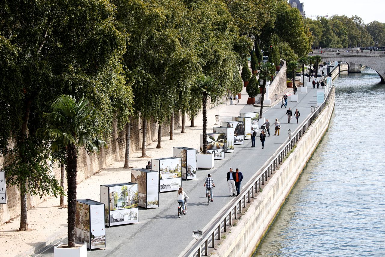 Een deel van de Seine-oever is al autovrij.