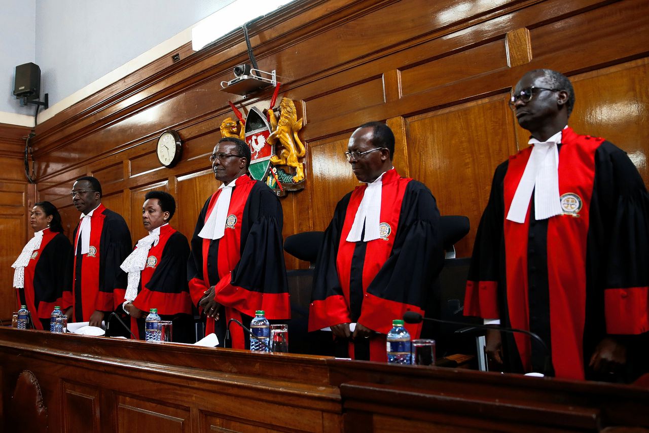 Het Hooggerechtshof van Kenia komt bijeen.