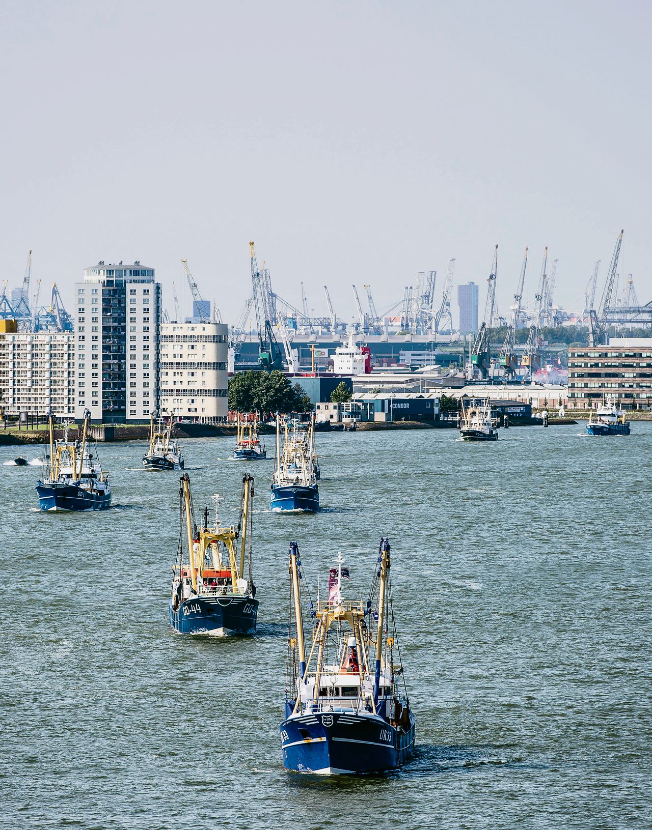 Vissers voerden vorig jaar actie in Rotterdam tegen de aanlandplicht.
