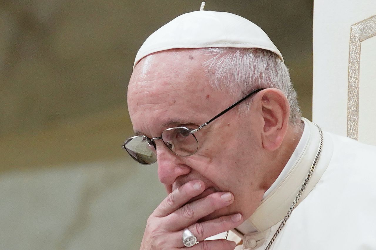 Paus Franciscus in het Vaticaan.