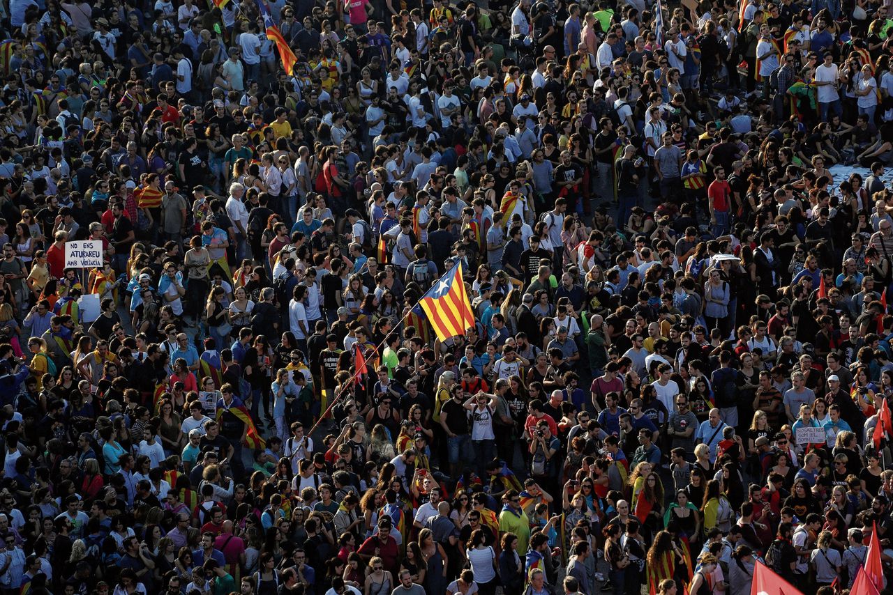 Catalaans protest, eerder deze week in Barcelona.