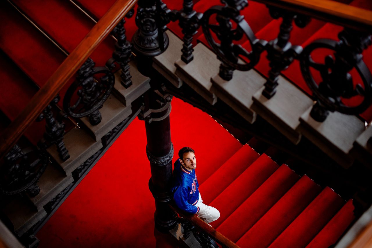 Componist Thomas van Dun is suppoost in het Concertgebouw, waar zijn nieuwste werk wordt uitgevoerd 