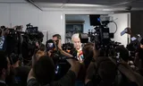 Geert Wilders (PVV) habla con la prensa. Foto Remko de Waal / ANP