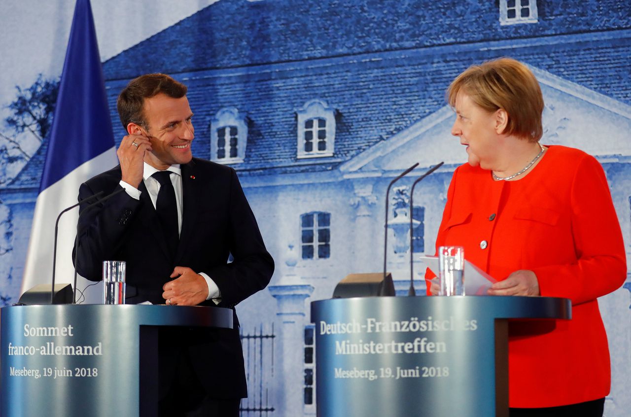 Macron en Merkel presenteren hun plannen voor de Europese Unie.