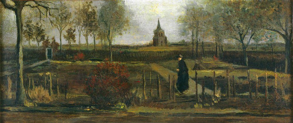 Vincent van Gogh: Lentetuin, de pastorietuin te Nuenen in het voorjaar, 1884.