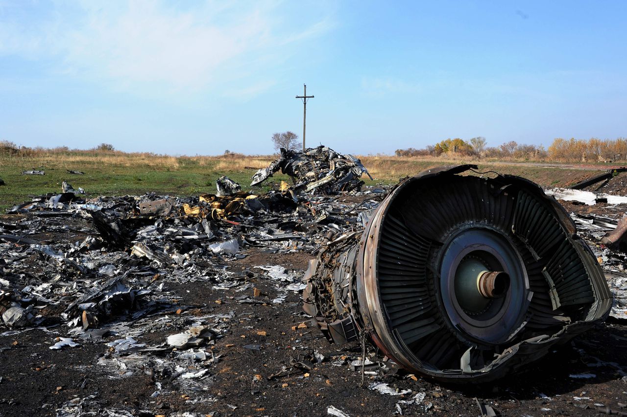 Resten van MH17 in Oost-Oekraïne.