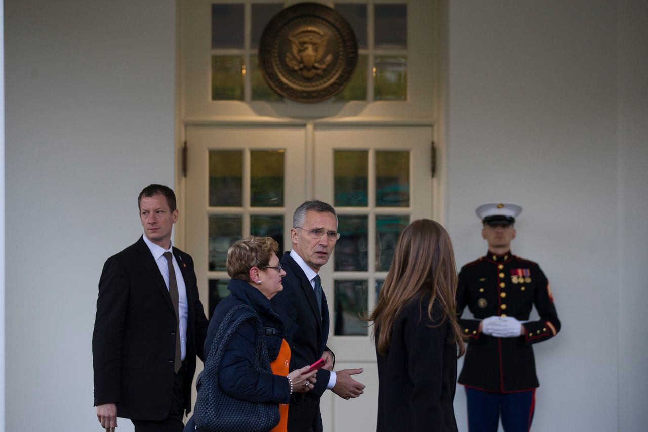 Secretaris-generaal van de NAVO Jens Stoltenberg eerder deze maand in Washington.
