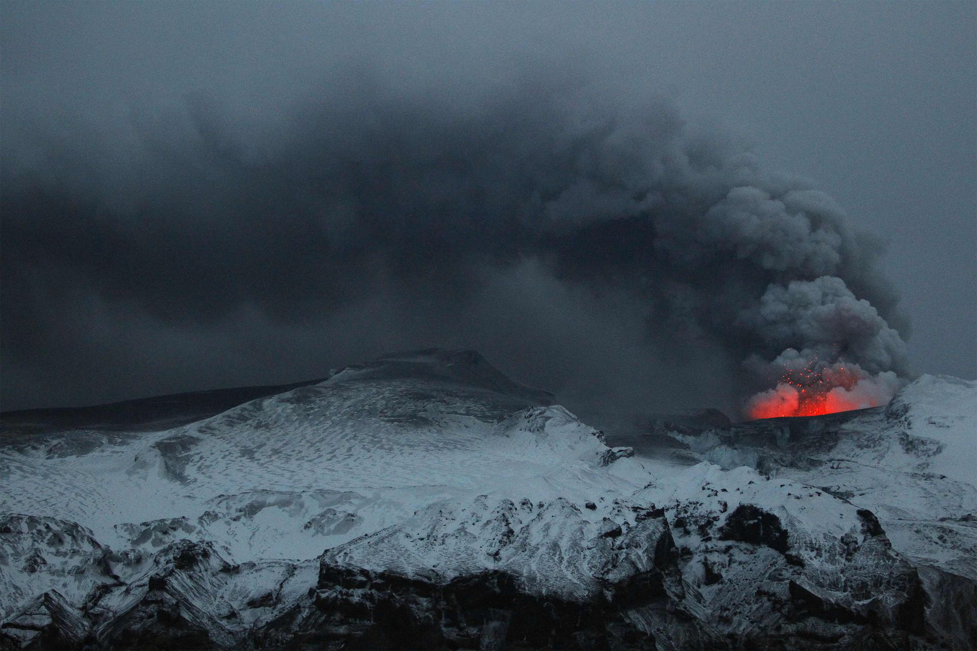 Eyjafjallajökull вулкан извержение 1821-23